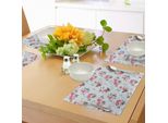 Tovagliette Abakuhaus Rose, Rose Inglesi In Fiore, Acquerello, Stile Artistico, Giardino, Shabby Chic, Fiori Selvatici, Tiscjdeco In Tessuto Resistente Al Lavaggio Per Sala Da Pranzo E Cucina, Verde Reseda Rosa