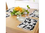 Tovagliette Meditative Abakuhaus, Posizioni Yoga, Corpo Femminile, Rilassamento, Chakra, Tema Mistico, Stampa Hippie, Decorazione Da Tavola In Tessuto Resistente Ai Colori Per Sala Da Pranzo E Cucina, Bianco E Nero