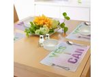 Abakuhaus Tovagliette Ispiratrici, Citazioni Motivazionali Sì, Posso Coraggio Determinazione Successo Filosofia Colorate, Tiscjdeco In Tessuto Resistente Ai Colori Per La Sala Da Pranzo E La Cucina, Multicolore