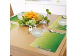 Tovagliette Abakuhaus Verde Lime, Sfondo Digitale A Righe Con Motivo Astratto Futuristico, Tessuto Lavabile E Resistente Al Lavaggio Per Sala Da Pranzo E Cucina, Verde Chiaro