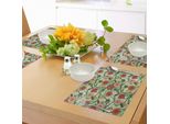 Tovagliette Abakuhaus, Ispirazioni Orientali, Composizioni Floreali Vintage, Motivi Colorati, Ispirazione Naturale, Decorazioni Da Tavola In Tessuto Resistente Al Lavaggio Per La Sala Da Pranzo E La Cucina, Multicolore