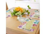 Tovagliette Abakuhaus Laterne, Design Colorato Con Motivi Numerici Diversi, Luna Crescente E Stelle, Decorazioni Da Tavola In Tessuto Resistente Al Lavaggio Per La Sala Da Pranzo E La Cucina, Multicolore