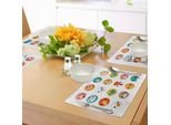 Tovagliette Per Asilo Abakuhaus, Vari Animali Nel Logo, Stile Minimalista, Design Artistico, Foca, Elefante, Orso, Volpe, Gabbiano, Tiscjdeco In Tessuto Resistente Al Lavaggio Per Sala Da Pranzo E Cucina, Multicolore