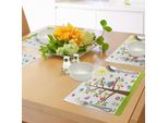 Tovagliette Per Asilo Abakuhaus, Albero Colorato Con Graziosi Gufi E Uccellini - Sunny Summer Day Nel Parco - Tema Cartoni Animati, Decorazioni Per Tavola In Tessuto Resistente Al Lavaggio Per Sala Da Pranzo E Cucina, Multicolore