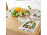 Abakuhaus Tovagliette Con Lettera D, Lettera Decorativa D Dell'alfabeto Schema Cromatico Invernale Design Retrò Old School, Tiscjdeco In Tessuto Resistente Ai Colori Per La Sala Da Pranzo E La Cucina, Multicolore