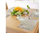Abakuhaus Tovagliette Libelle, Bouquet Di Fiori Primaverili Shabby Chic - Fiori Astratti - Arte Grafica Groenlandese, Tiscjdeco In Tessuto Resistente Al Lavaggio Per La Sala Da Pranzo E La Cucina, Rosa Chiaro Marrone Tan