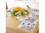 Abakuhaus Tovagliette Con Tacchi E Abiti, Collezione Di Abiti E Accessori Moda Estivi Con Ragazza, Tiscjdeco In Tessuto Resistente Al Lavaggio Per Sala Da Pranzo E Cucina, Multicolore