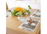 Abakuhaus Tovagliette Con Lettera H, Lettera H Impilata Da Gaming Balls Alphabet Sport Tema Competizione Attività, Tiscjdeco In Tessuto Resistente Al Colore Per La Sala Da Pranzo E La Cucina, Multicolore