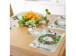 Abakuhaus Tovagliette Con La Lettera Q, Alfabeto Estivo Con Foglie Vorticose Di Camomilla, Simboli Profumati A Tema, Decorazioni Da Tavola In Tessuto Resistente Al Lavaggio Per La Sala Da Pranzo E La Cucina, Multicolore