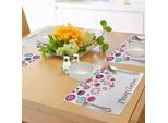 Abakuhaus Tovagliette Natalizie, Decorazioni Grafiche Colorate Con Fiocchi Di Neve Retrò, Decorazioni Festive, Decorazioni Per La Tavola In Tessuto Resistente Al Lavaggio Per La Sala Da Pranzo E La Cucina, Multicolore