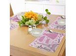 Abakuhaus Tovagliette Con Tacchi E Abiti, Atelier Di Moda Di Parigi Boutique Francese Glamour Femminile Eiffel, Tiscjdeco In Tessuto Resistente Al Lavaggio Per La Sala Da Pranzo E La Cucina, Rosa Baby Magenta Viola