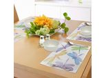 Abakuhaus Tovagliette Libelle, Insetti Alati Colorati Acquerellati Bambini Asilo Primavera Con Tema Artistico, Tiscjdeco In Tessuto Resistente Al Lavaggio Per Sala Da Pranzo E Cucina, Multicolore