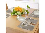 Tovagliette Indie Abakuhaus, Ritratto Abbozzato Del Divertente Uccello Struzzo Moderno Con Occhiali Gialli E Cravatta, Tiscjdeco In Tessuto Resistente Al Lavaggio Per La Sala Da Pranzo E La Cucina, Giallo Beige Tortora