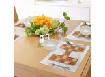 Abakuhaus Tovagliette Con Lettera H, Old Fashion Cloth Con Ricami Immagine Tipografica A Quadri, Tiscjdeco In Tessuto Resistente Al Lavaggio Per La Sala Da Pranzo E La Cucina, Giallo Chiaro, Rosso Cinabro, Marrone