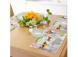 Abakuhaus Tovagliette Didattiche, Lettere Dell'alfabeto Con Simpatici Animali Dello Zoo Collezione Divertente Per L'insegnamento Prescolare, Tiscjdeco In Tessuto Resistente Al Lavaggio Per La Sala Da Pranzo E La Cucina, Multicolore
