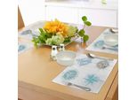 Tovagliette Abakuhaus Kompass, Quattro Diverse Figure Di Rosa Dei Venti Con Effetto Slavato Nautical Equipment Sea Life, Tiscjdeco In Tessuto Resistente Al Lavaggio Per La Sala Da Pranzo E La Cucina, Bianco Beige Verde Acqua