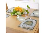 Abakuhaus Tovagliette Con Lettera C, Iniziali Rustiche Nome Con Iniziale Maiuscola Ed Effetti Grunge Old Fashion, Decorazioni Da Tavola In Tessuto Resistente Al Lavaggio Per La Sala Da Pranzo E La Cucina, Arancione Chiaro, Bianco, Verde