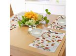 Abakuhaus Tovagliette Autunnali, Rami Con Foglie Autunnali Colori Stagionali Natura Ambiente Foglie, Tiscjdeco In Tessuto Resistente Al Lavaggio Per La Sala Da Pranzo E La Cucina, Siena Marrone Verde