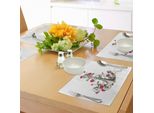 Tovagliette Abakuhaus, Romantico Motivo Marino Disegnato A Mano Con Rose E Corda, Decorazione Da Tavola In Tessuto Resistente Al Lavaggio Per Sala Da Pranzo E Cucina, Taupe Verde Rosa