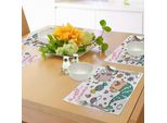 Abakuhaus Tovagliette Unicorno Gatto, Carlino Sirena E Unicorno Gatto, Che Desidera Sogni D'oro, Caramelle Colorate E Arcobaleni, Decorazioni Da Tavola In Tessuto Resistente Al Lavaggio Per La Sala Da Pranzo E La Cucina, Multicolore