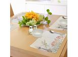 Abakuhaus Tovagliette Libelle, Lotus Flower Field Con Dragonfly Fly Oriental Blooms Stampa Artistica, Tiscjdeco In Tessuto Resistente Al Lavaggio Per La Sala Da Pranzo E La Cucina, Pesca Corallo Rosso Crema