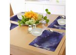 Abakuhaus Tovagliette Con Motivo Melanzana, Cielo Con Costellazioni Stellari E Atmosfera Cupa Heavenly Bodies, Tessuto Lavabile Per Decorazioni Da Tavola Per Sala Da Pranzo E Cucina, Stampa Digitale, Indaco