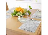 Tovagliette In Marmo Abakuhaus, Motivo In Granito Naturale Con Effetto Marmo Artistico Sporco E Nuvolato, Tiscjdeco In Tessuto Resistente Al Colore Per La Sala Da Pranzo E La Cucina, Grigio Chiaro Sabbia