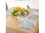 Tovagliette Abakuhaus In Marmo, Motivo Superficiale In Granito Con Effetto Naturale Schizzato E Immagine Antica, Tiscjdeco In Tessuto Resistente Al Colore Per La Sala Da Pranzo E La Cucina, Bianco Grigio Sabbia