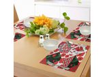 Tovagliette Abakuhaus Retro, Motivi Ispirati Al Patchwork Con Fiori Di Papavero, Revival Del Design Culturale Slavo Russo, Tiscjdeco In Tessuto Resistente Al Lavaggio Per La Sala Da Pranzo E La Cucina, Multicolore