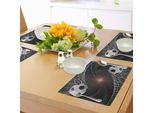 Abakuhaus Tovagliette Per Camera Dei Ragazzi, Tema "Successo Calcistico, Vittoria Spaziale, Gloria"", Tiscjdeco In Tessuto Resistente Ai Colori Per Sala Da Pranzo E Cucina, Multicolore"