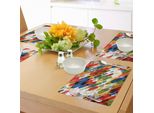 Tovagliette Artistiche Abakuhaus, Forme Geometriche Diagonali, Stampa Grafica Vivace Dal Design Moderno E Astratto, Tessuto Lavabile E Resistente Al Lavaggio Per Sala Da Pranzo E Cucina, Multicolore.