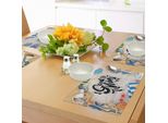 Abakuhaus Tovagliette Allegre, Sul Tema Della Spiaggia, Del Mare, Della Costa, Delle Vacanze, Dei Viaggi, Del Benessere, Tiscjdeco In Tessuto Resistente Ai Colori Per La Sala Da Pranzo E La Cucina, Multicolore