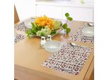 Tovagliette Natalizie Abakuhaus, Icone Tradizionali Festive Con Coniglietti, Pigne, Candele, Decorazioni Da Tavola In Tessuto Resistente Ai Colori Per La Sala Da Pranzo E La Cucina, Arancione, Verde, Rosso.