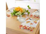 Abakuhaus Tovagliette, Motivi Autunnali Con Castagne, Querce, Foglie D'acero E Bacche, Elementi Decorativi Angolari, Tovagliette In Tessuto Resistente Al Lavaggio Per La Sala Da Pranzo E La Cucina, Multicolore