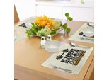 Tappetini Fitness Abakuhaus, DrüCken Sie Harder Sports Phrase Messaggio Positivo Esposizione Grunge Con Manubrio, Tiscjdeco In Tessuto Resistente Al Lavaggio Per Sala Da Pranzo E Cucina, Giallo Nero Crema