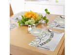 Tovagliette Abakuhaus Mardi Gras, Design Festivo Con Icone Fleur De Lis Appese A Perline Colorate, Tiscjdeco In Tessuto Resistente Ai Colori Per La Sala Da Pranzo E La Cucina, Viola Giallo Verde