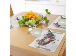 Abakuhaus Tovagliette Con Scarabocchi, Cuori Disegnati A Mano, Nuvole, Graziosi Gatti E Uccellini, Palloncini, Cuori Giganti, Tiscjdeco In Tessuto Resistente Al Lavaggio Per La Sala Da Pranzo E La Cucina, Multicolore