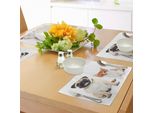Tovagliette Abakuhaus, Adorabili Gattini E Cuccioli Fotografia Animali Carini Divertimento Giovani Animali Domestici Immagine Allegra, Tiscjdeco In Tessuto Resistente Al Lavaggio Per La Sala Da Pranzo E La Cucina, Arancione Bianco Crema