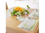 Abakuhaus Tovagliette Libellula, Tema Primaverile Con Denti Di Leone, Fiori, Felicità E Speranza Artful Summer Design, Tiscjdeco In Tessuto Resistente Al Lavaggio Per La Sala Da Pranzo E La Cucina, Verde Mela E