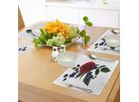 Tovagliette Abakuhaus Con Rose, Boccioli Di Rosa Con Piccoli Petali, Tema Amore E Passione, Decorazioni Artistiche, Tessuto Resistente Al Lavaggio Per Sala Da Pranzo E Cucina, Verde Cacciatore, Blu Violetto, Rubino.