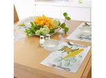 Abakuhaus Cavalca L'onda Tovagliette, Simpatica Illustrazione Di Coccodrillo Che Fa Surf, Divertente Illustrazione Di Mare Selvaggio, Tiscjdeco In Tessuto Resistente Al Colore Per La Sala Da Pranzo E La Cucina, Verde Oliva Giallo