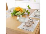 Tovagliette Abakuhaus Fleur De Lis, Antico Simbolo Araldico Vintage, Motivo Floreale Tradizionale, Tiscjdeco In Tessuto Resistente Ai Colori Per Sala Da Pranzo E Cucina, Bianco Marrone
