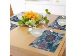 Tovagliette Abakuhaus Con Motivi Floreali, Disegno Floreale Astratto Dai Colori Vivaci, Rappresentazione Moderna E Complessa Della Natura, Decorazioni Da Tavola In Tessuto Resistente Ai Colori Per La Sala Da Pranzo E La Cucina, Multicolore
