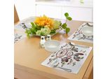 Tovagliette Abakuhaus, Acchiappasogni Con Farfalle E Occhio Che Tutto Vede In Stile Etnico Spirituale Acquerellato, Tiscjdeco In Tessuto Resistente Al Colore Per La Sala Da Pranzo E La Cucina, Multicolore