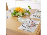 Tovagliette Abakuhaus, Illustrazione Etnica E Tribale Dream Catcher In Stile BohéMien, Tiscjdeco In Tessuto Resistente Ai Colori Per La Sala Da Pranzo E La Cucina, Multicolore