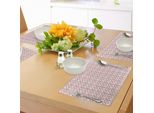 Tovagliette Nautiche Abakuhaus, Teschi Marini E Ancore Con Rose Acquerellate, Motivo Femminile Vintage, Tovaglietta Decorativa In Tessuto Resistente Ai Colori Per La Sala Da Pranzo E La Cucina, Bianco, Verde, Rosa
