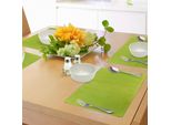 Abakuhaus Tovagliette Verde Lime, Sfondo Vuoto Sfocato, Tonalità Pastello, Tema Primaverile, Tiscjdeco In Tessuto Resistente Al Lavaggio Per Sala Da Pranzo E Cucina, Verde Mela