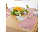 Abakuhaus Tovagliette A Forma Di Pesca, Composizione Floreale Con Fiori Selvatici E Foglie Arte Astratta Ispirata Al , Decorazioni Da Tavola In Tessuto Resistente Ai Colori Per La Sala Da Pranzo E La Cucina, Rosa Chiaro