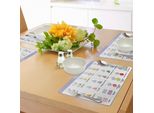Abakuhaus Tovagliette Didattiche, Apprendimento Delle Forme 3D Per Bambini Diverse Figure Geometriche, Insegnamento Della Collezione, Tiscjdeco In Tessuto Resistente Ai Colori Per La Sala Da Pranzo E La Cucina, Multicolore