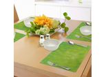 Tovagliette Abakuhaus Verde Lime, Sfondo Nebbioso Dai Toni Pastello, Irlandese Artistico Digitale, Tessuto Lavabile E Resistente Al Lavaggio Per Sala Da Pranzo E Cucina, Verde Lime